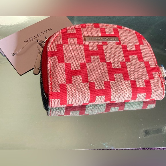 Halston Red Patterned Wallet - Picture 2 of 3